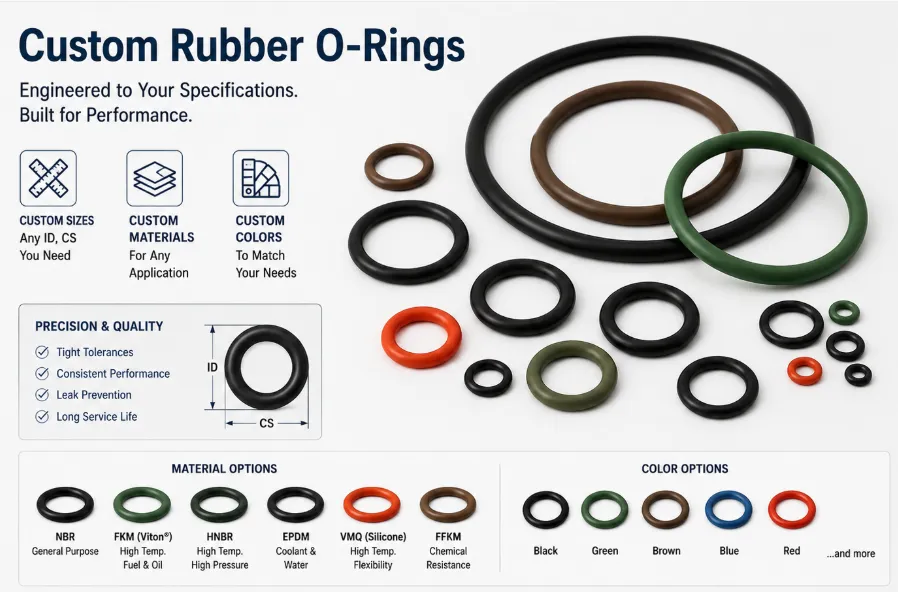 axis custom rubber o rings for sale